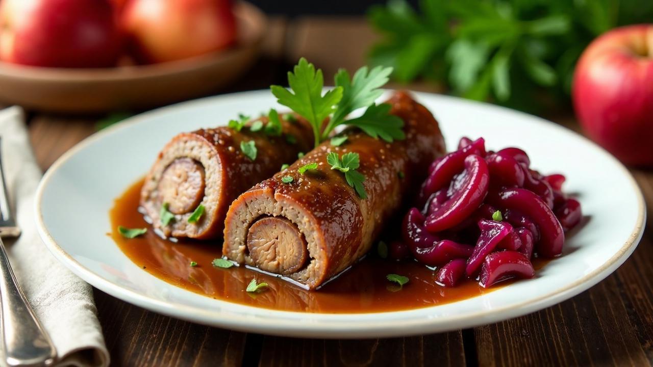 Rinderrouladen mit Apfel-Rotkohl [CreaTable] – Rezept für Anfänger und ...